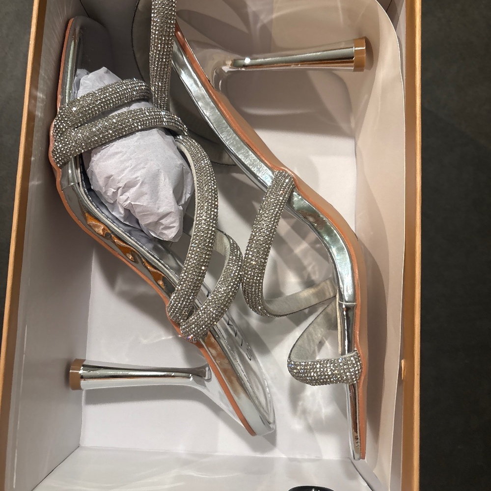 Silver semi London heels